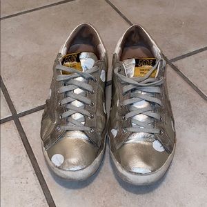 GOLDEN GOOSE Superstar Silver Metallic Sneakers